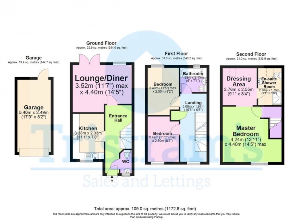 Floorplan for College Green Walk, Mickleover