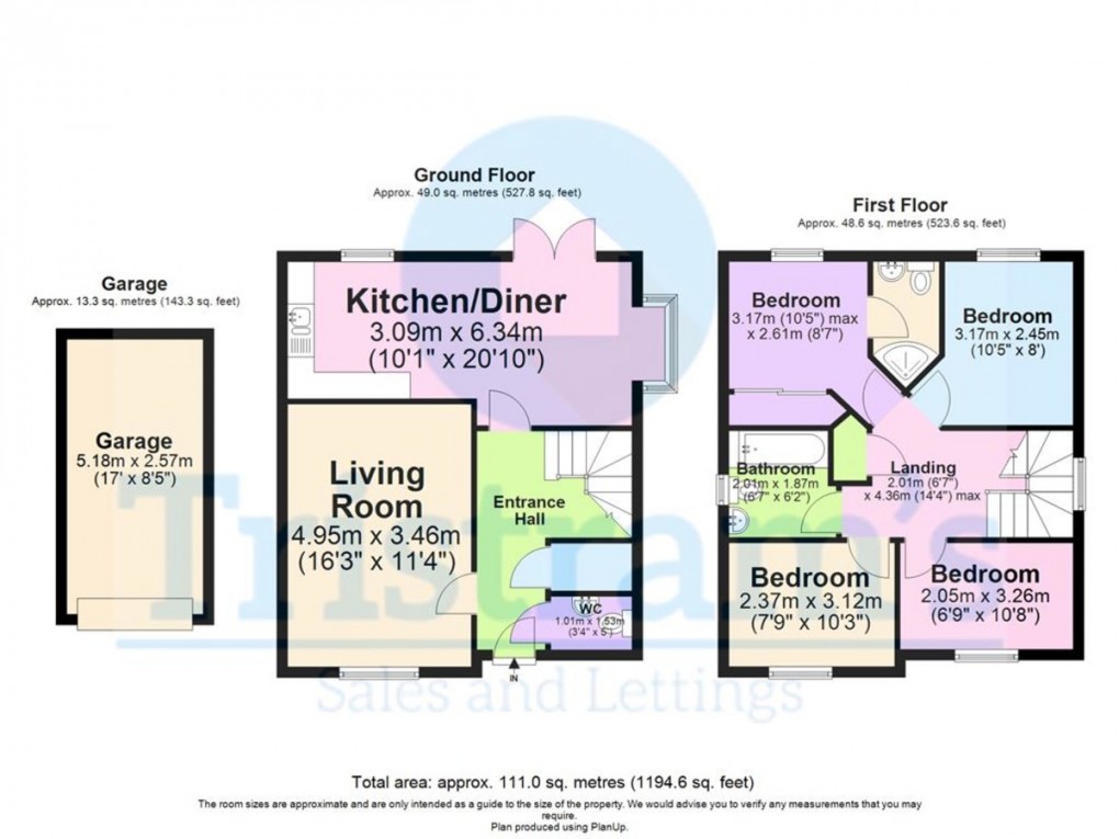 Floorplan for Atkinson Gardens, Nuthall