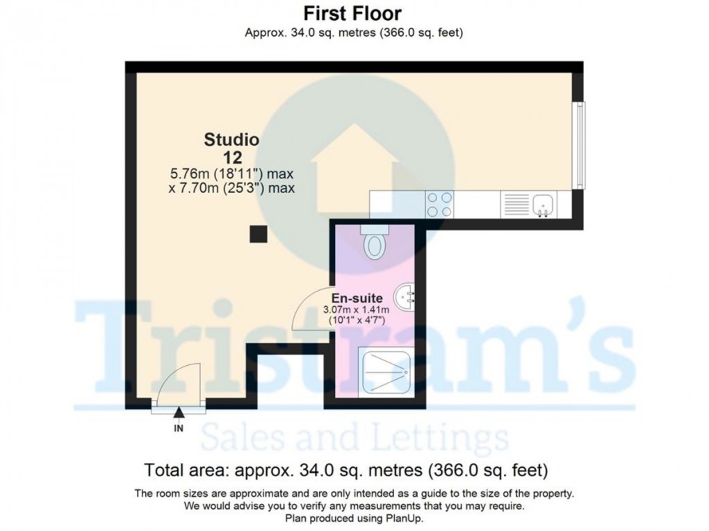 Floorplan for Professional Studios,Victoria Street, Derby City Centre