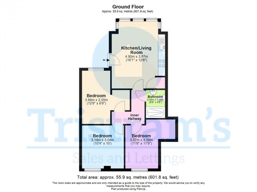 Floorplan for Flat 2, Musters Road, NG2 7AF