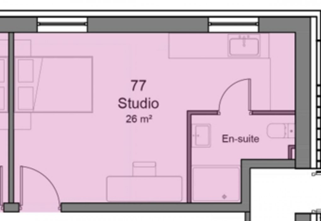 Floorplan for Studio, Broadgate House, Beeston