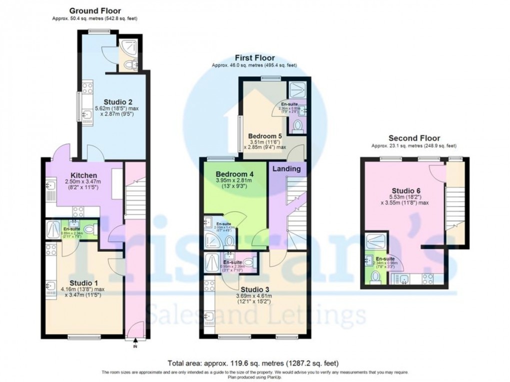 Floorplan for Studio 2, Upper Wellington Street, Long Eaton
