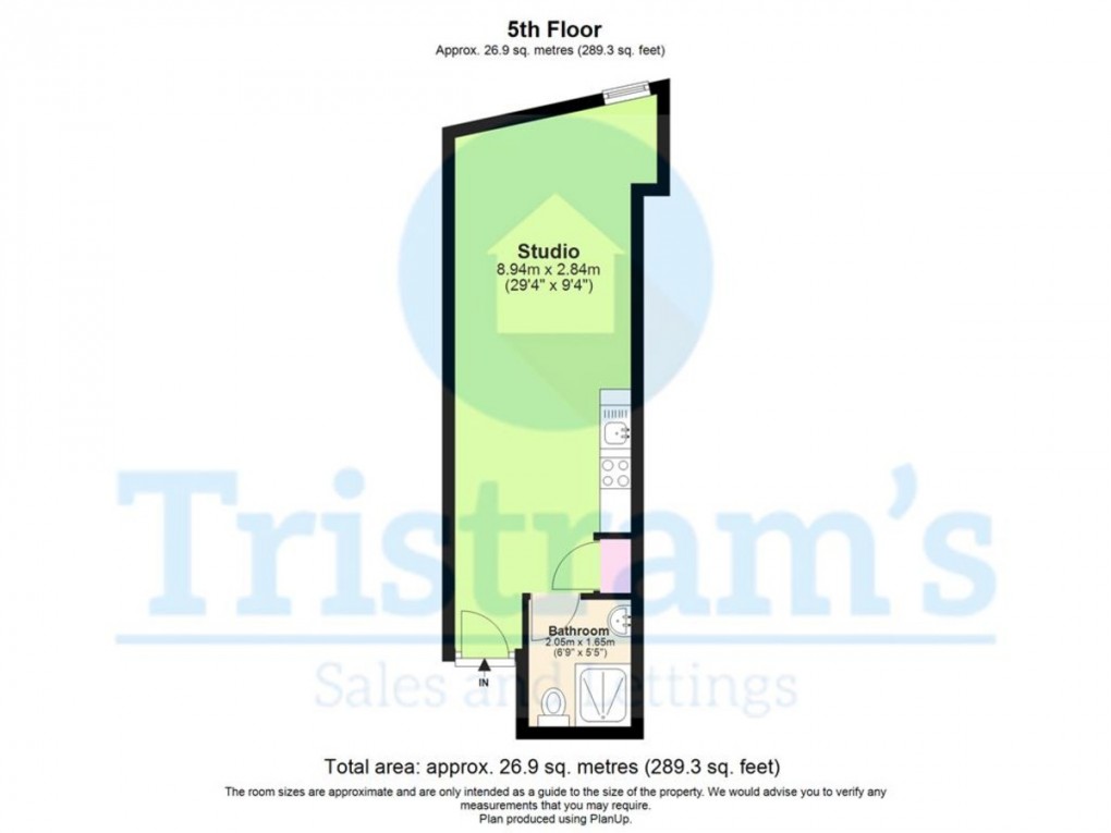 Floorplan for XL Studio, Minerva House, Spaniel Row, NG1