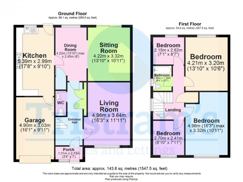 Floorplan for Penrhyn Crescent, Beeston