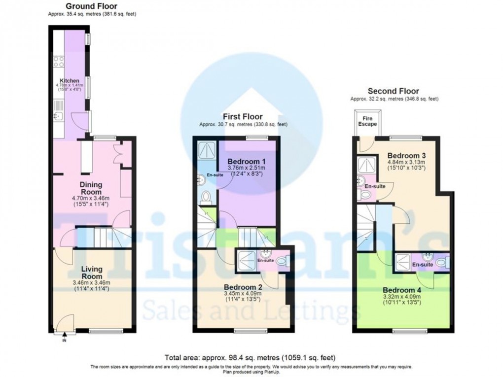 Floorplan for Beeston Road, Dunkirk