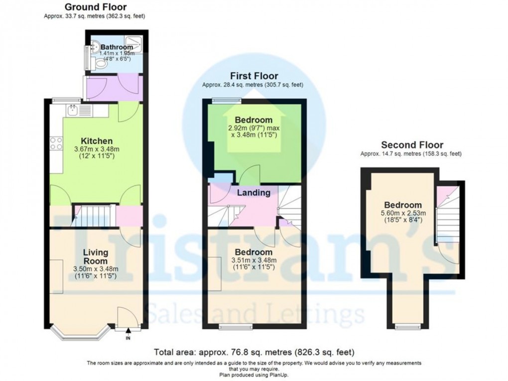 Floorplan for Cedar Road, Nottingham