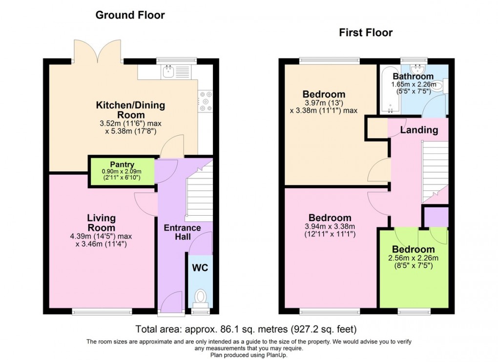 Floorplan for Madryn Walk, Nottingham