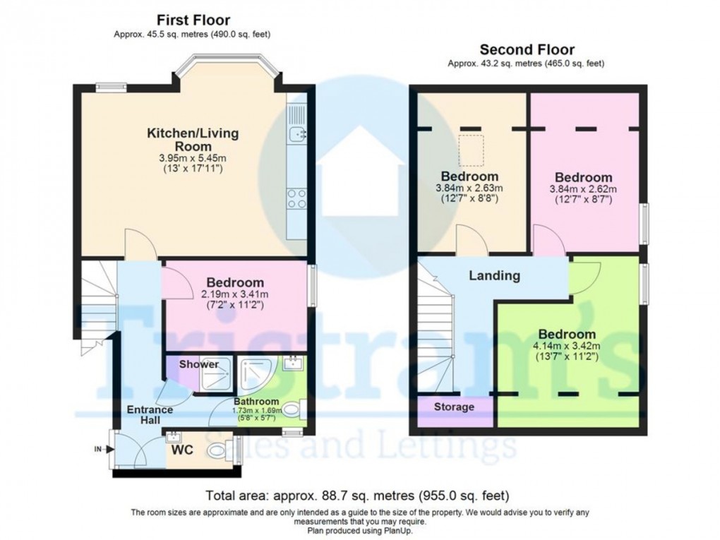 Floorplan for Flat 3, 22-24 William Road