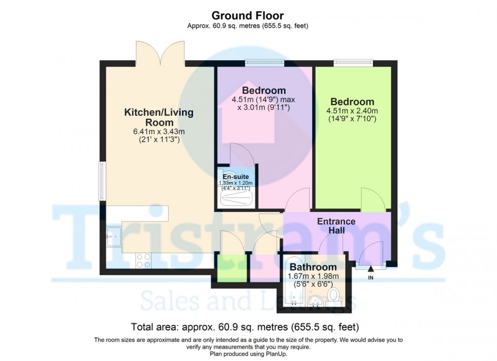 Floorplan for Bishop House, Nottingham