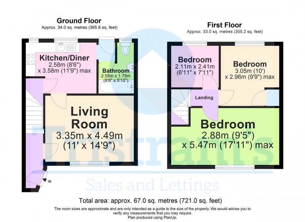 Floorplan for Denewood Crescent, Nottingham