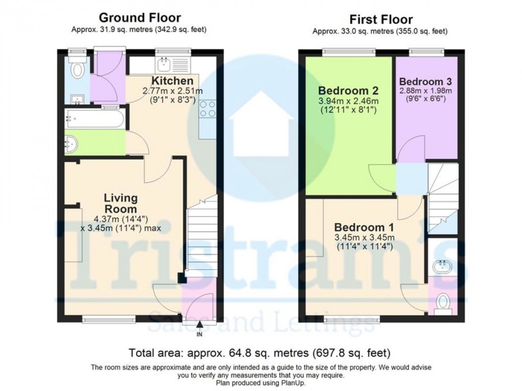 Floorplan for Coleby Avenue, Nottingham