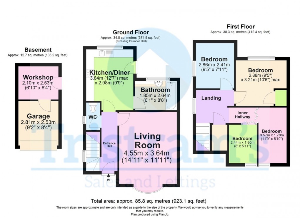 Floorplan for Bodmin Drive, Nottingham