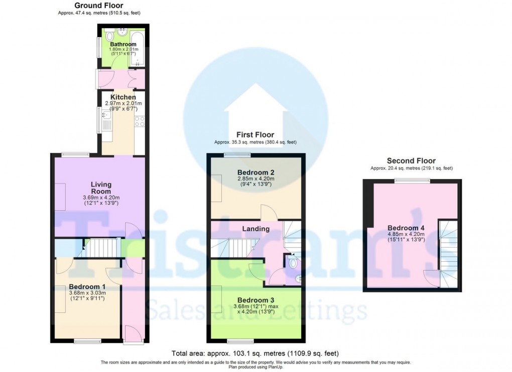 Floorplan for Room 1, Glapton Road, Nottingham