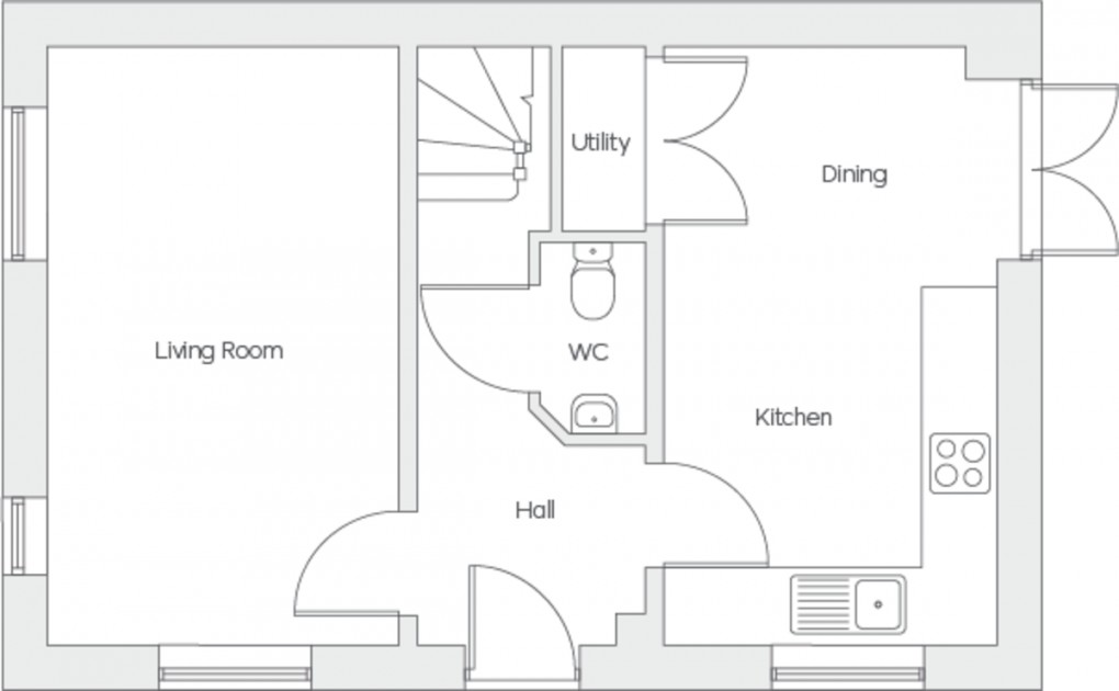 Floorplan for The Wintley, Bramcote, Nottingham *Detached*