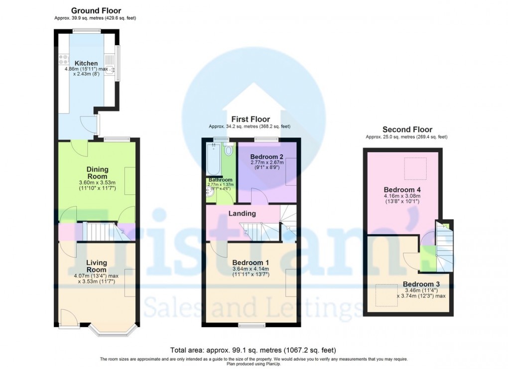 Floorplan for Lace Street, Dunkirk, NG7