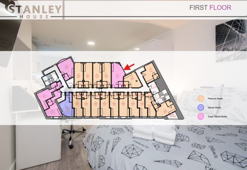 Floorplan for Studios Bills Inclusive | Talbot Street