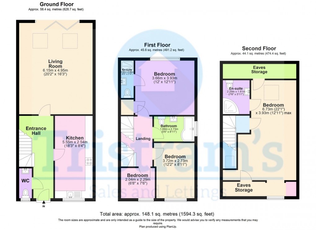Floorplan for Cockington Road, Nottingham