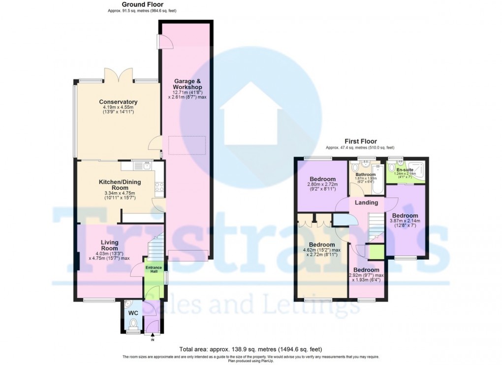 Floorplan for Torvill Drive, Wollaton
