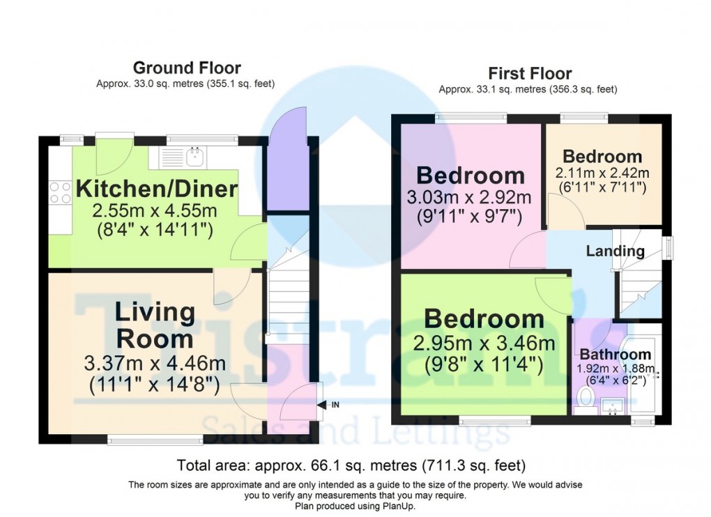 Floorplan for Woodfield Road, Nottingham