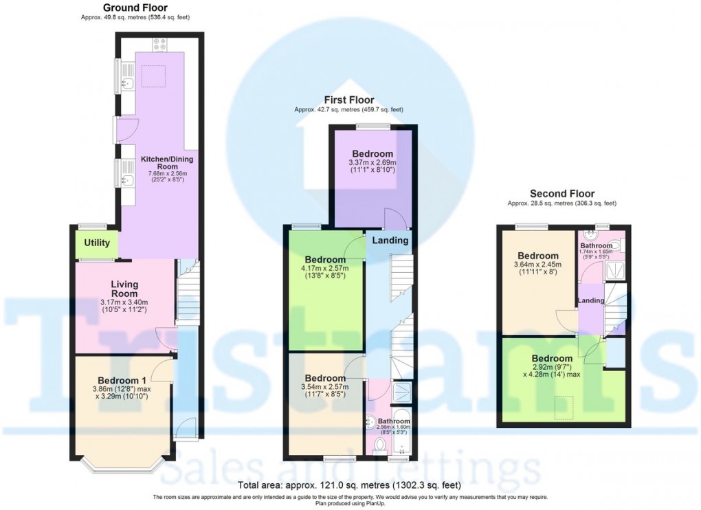 Floorplan for Bute Avenue, Lenton
