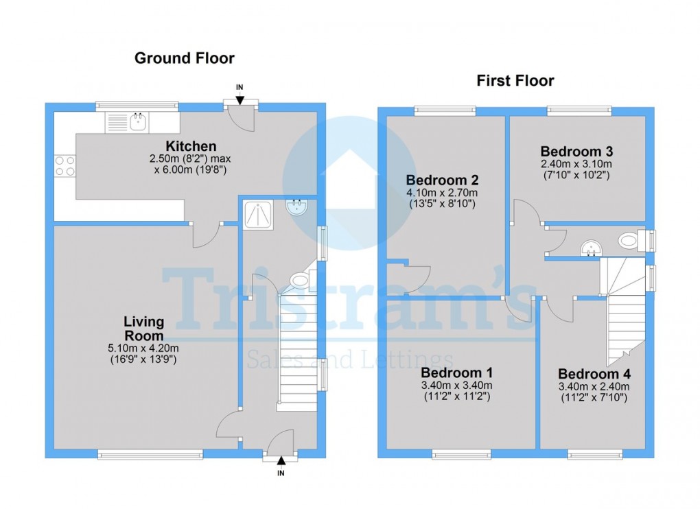Floorplan for Burrows Crescent, Beeston
