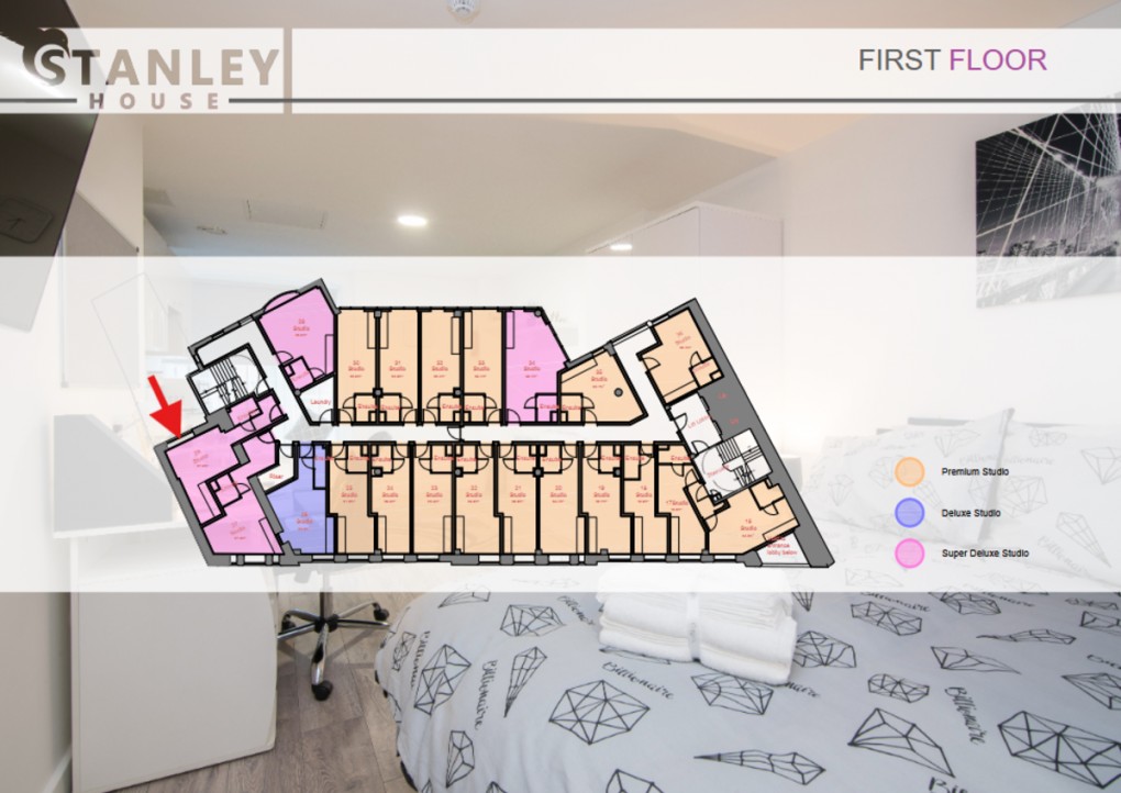 Floorplan for Studios Bills Inclusive | Talbot Street