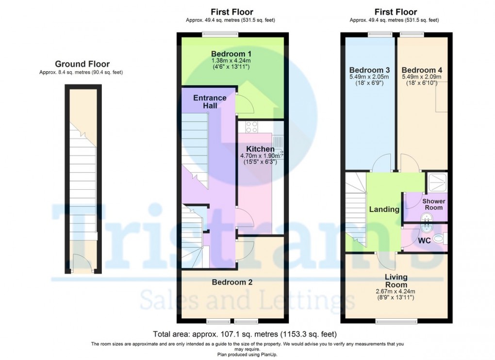 Floorplan for Goose Gate, Nottingham