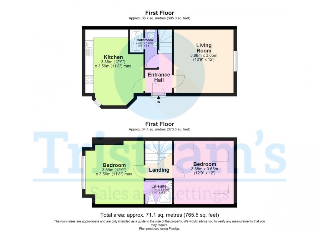 Floorplan for Apartment 4, Queens Road, Beeston
