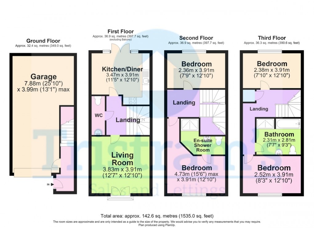 Floorplan for Brewhouse Mews, Old Brewery Yard, Kimberley